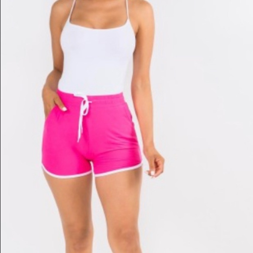 Butter soft hot pink athletic shorts
